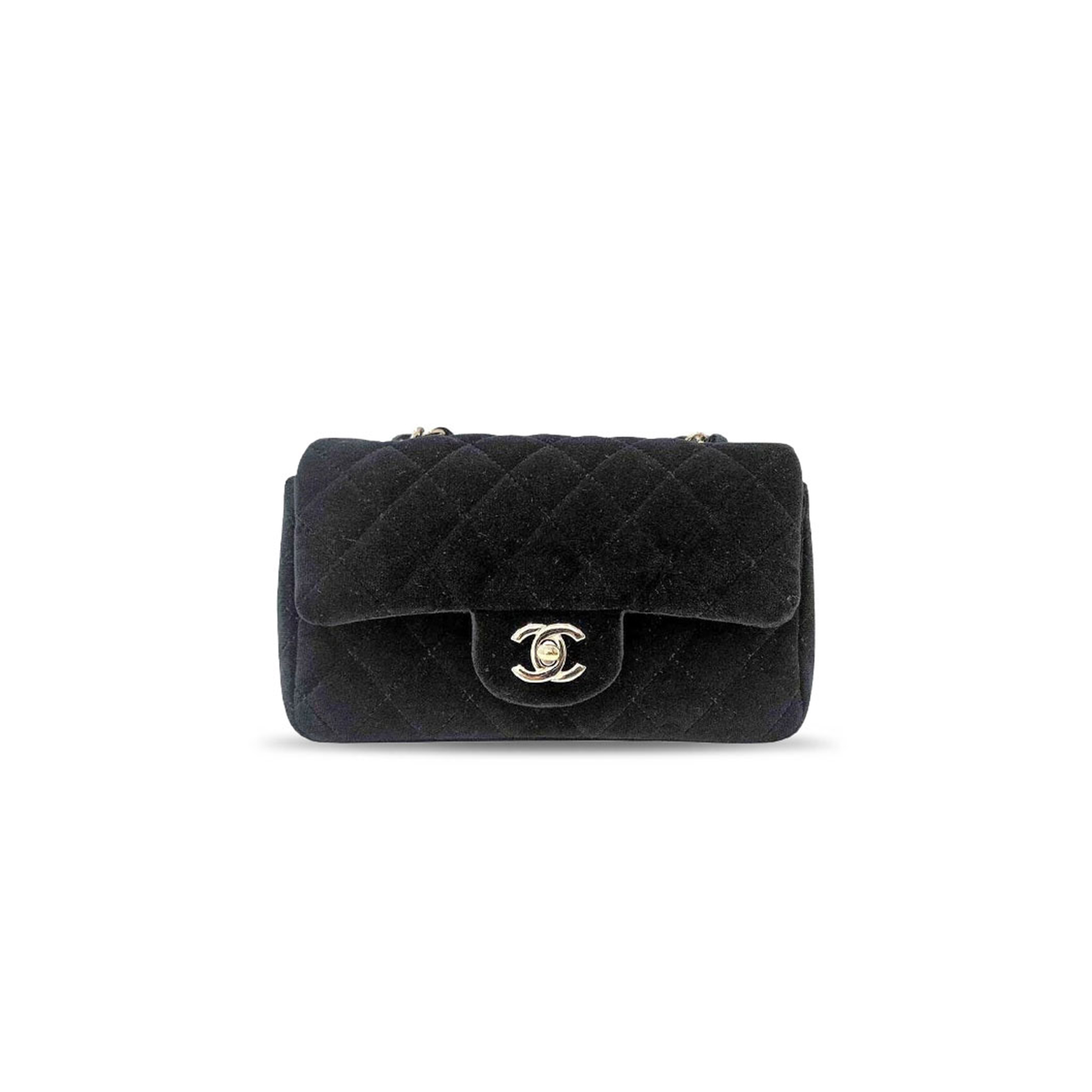 CHANEL VELVET NEW MINI CROSSBODY BAG (20*12*6.5cm)